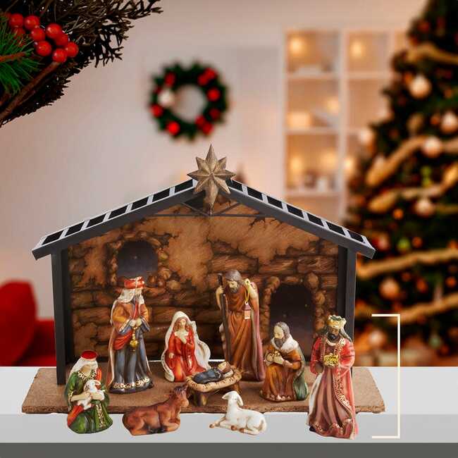 3.5-5-Inch Porcelain 11-Piece Nativity Set - Other Accents - 6