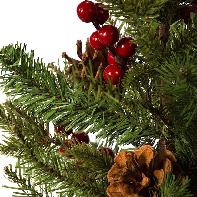 24-inch Red Berries and Pinecones Tree - Other Accents - 6