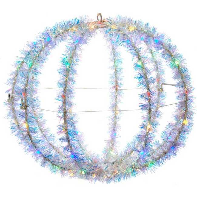 12-Inch Multi-Color LED Tinsel Foldable Sphere