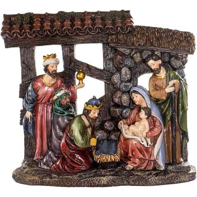 10-Inch Resin Nativity Scene Table Piece