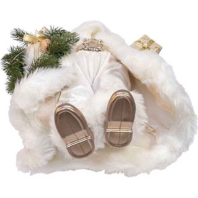 18-Inch  Kringles Cream Santa with Gift and Wreath - Other Accents - 6