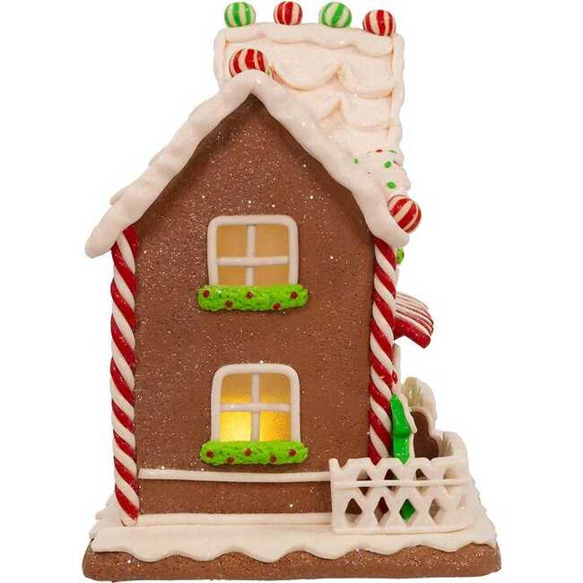 9-Inch Battery-Operated Light Up Two Floor Gingerbread House - Accents - 2