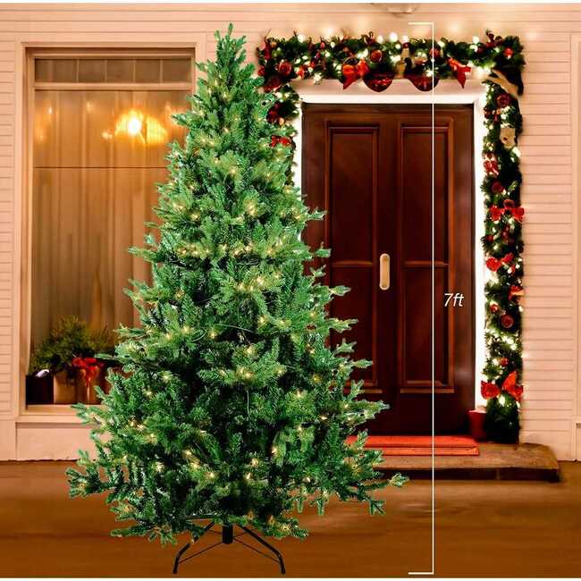 7-Foot Pre-Lit Clear Incandescent Jackson Pine Tree - Trees - 5
