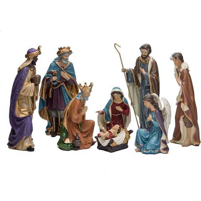 9-Inch Resin Nativity Set of 8 Pieces - Other Accents - 2