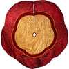 72-Inch Red and Gold Criss-Cross Scallop Treeskirt - Tree Skirts - 2