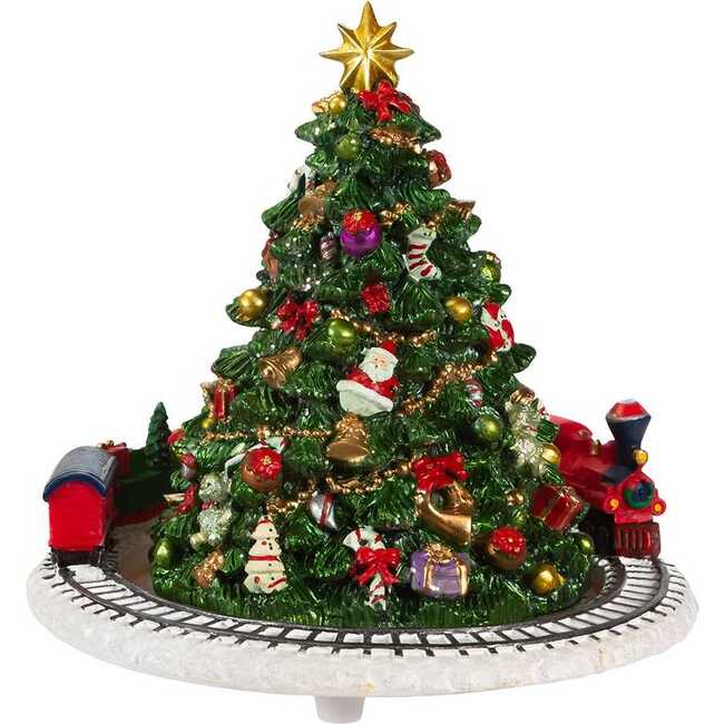 6-Inch Christmas Tree with Revolving Train Music Box - Other Accents - 3