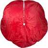 72-Inch Red and Gold Criss-Cross Scallop Treeskirt - Tree Skirts - 4