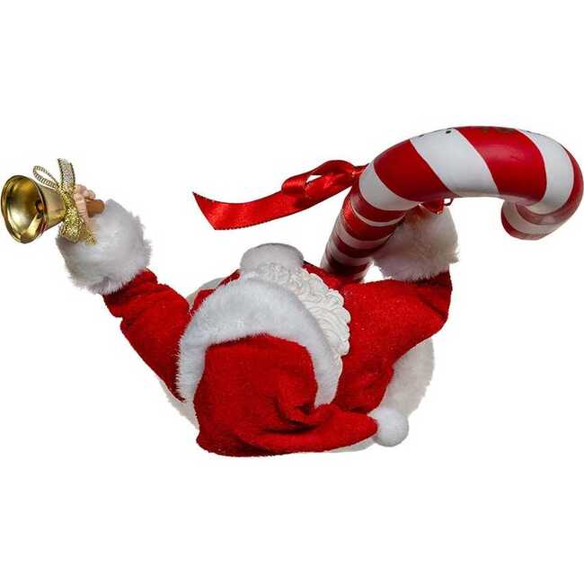 10.5-Inch Fabriché Santa With Oversized Candy Cane - Accents - 5