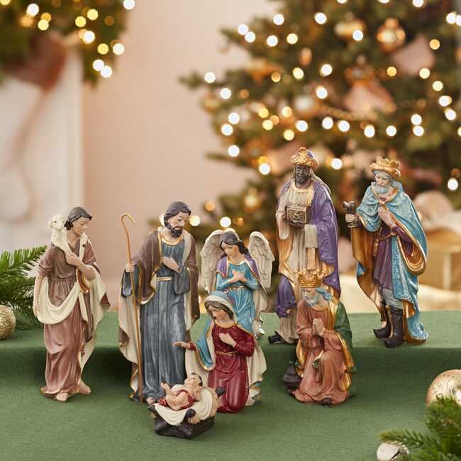 9-Inch Resin Nativity Set of 8 Pieces - Other Accents - 6