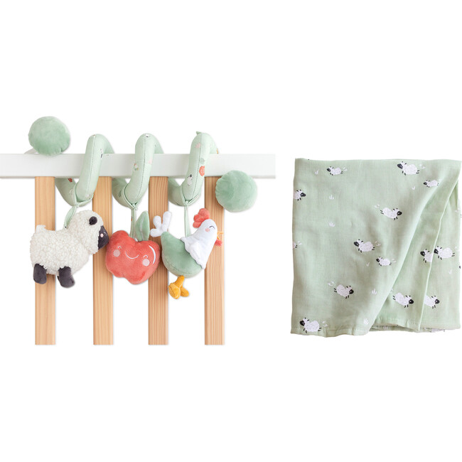 Multi Activity Spiral & Swaddle Set, Sheep