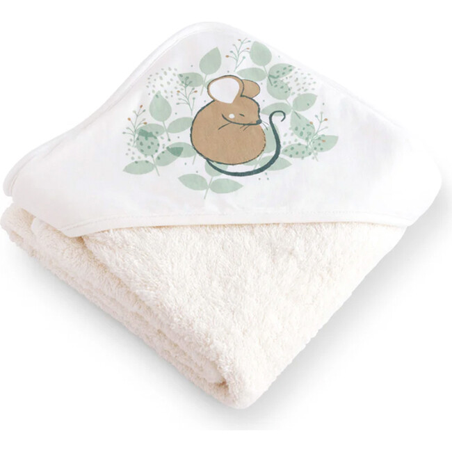 Muslin Swaddle and XL Cape Towel Set, Mouse