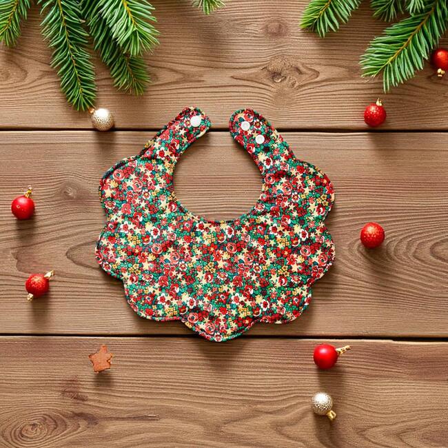 Liberty of London Scallop Baby Dribble Bib, Emma Etoile