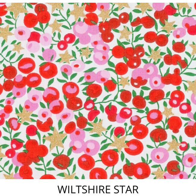 Liberty of London Scallop Baby Dribble Bib, Pack of 3, Christmas Fabric - Bibs - 4