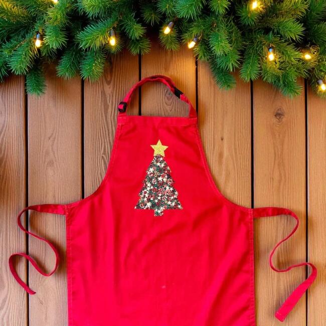 Liberty of London Children's Christmas Tree Apron, Red