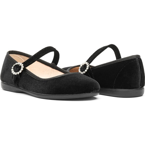Holly Velvet Mary Janes, Black