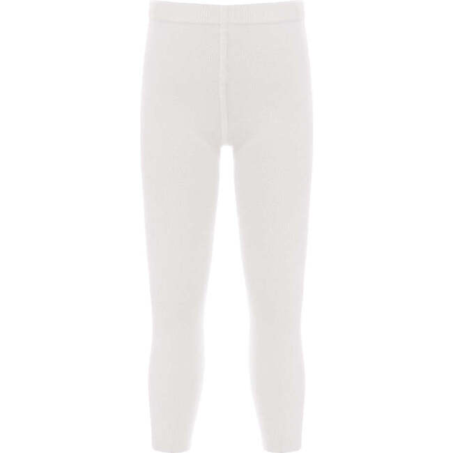 Plain Bamboo Cotton Tights, White