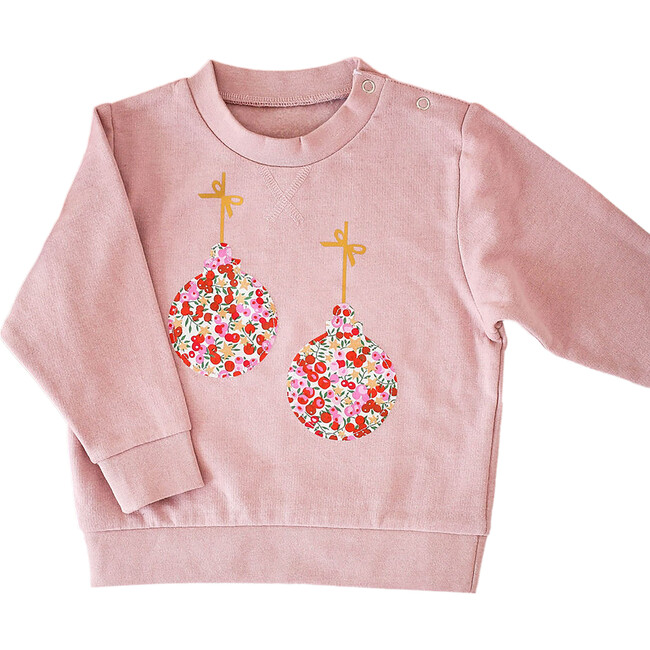Liberty of London Christmas Baubles Children's Jumper, Pink - Sweatshirts - 1