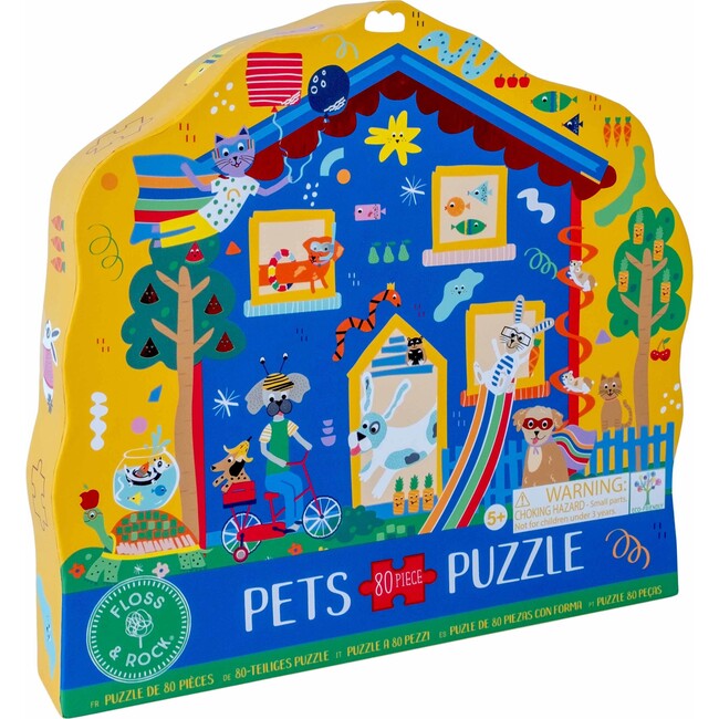 Pets 80pc "Pet House" Shaped Jigsaw with Shaped Box - Puzzles - 1