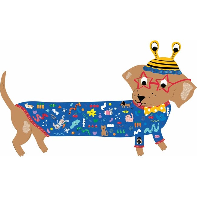 Pets 20pc "Sausage Dog" Shaped Jigsaw with Shaped Box