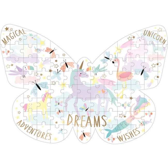 Fantasy Butterfly Shaped 80-Piece Puzzle