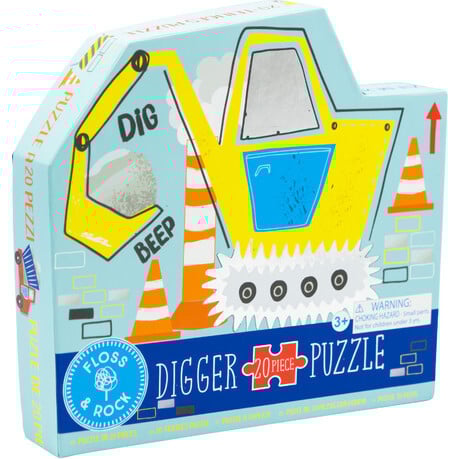 8 Construction 20pc "Digger" Shaped Jigsaw - Puzzles - 1