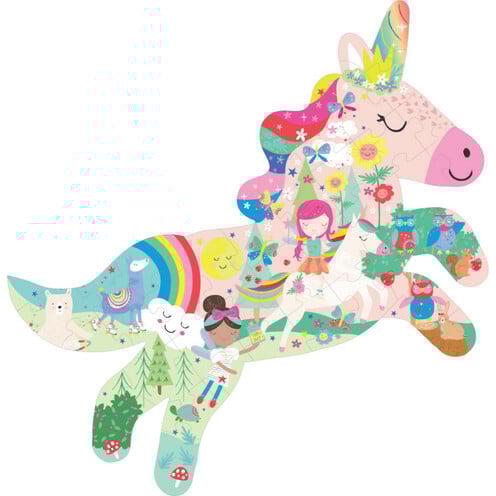 Rainbow Unicorn 40pc "Unicorn" Shaped Jigsaw