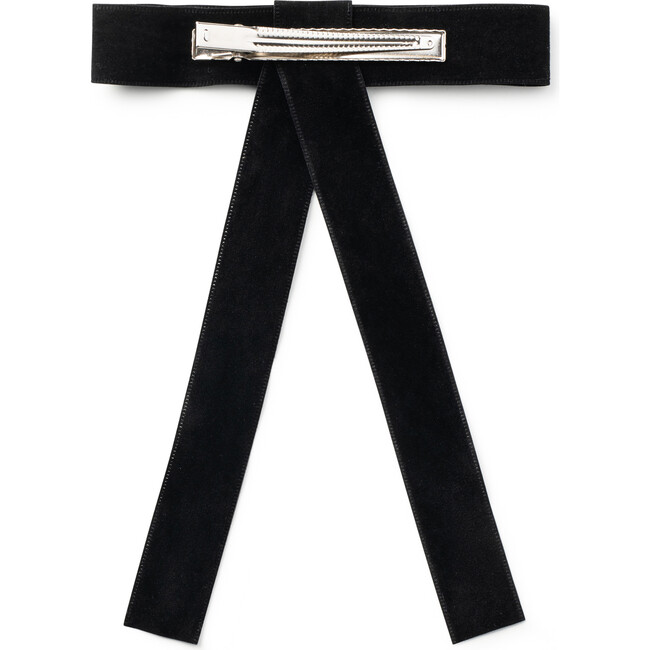 Scarlett Suede Long Tail Clip, Black