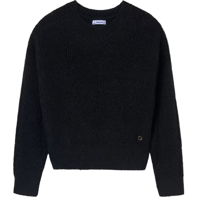 Girl Sequin Sweater, Black