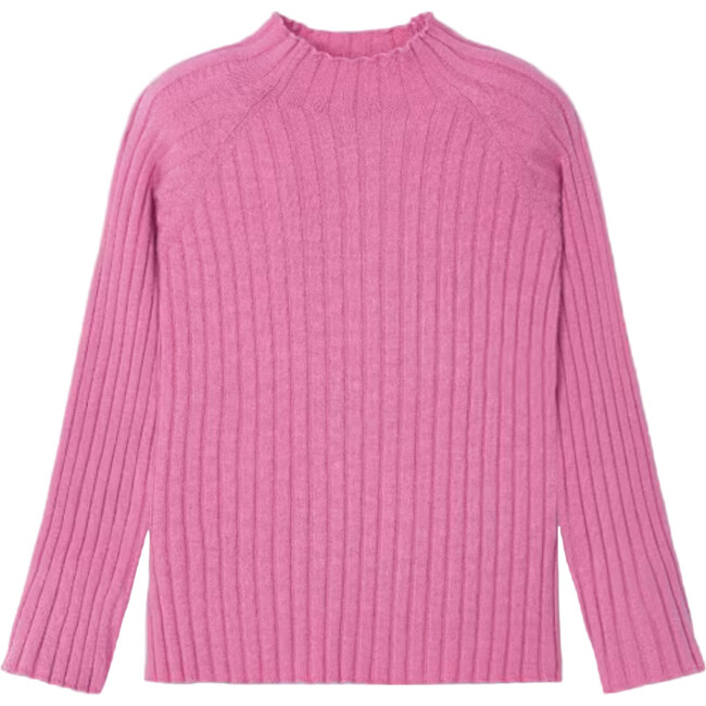 Girl Ribbed Turtleneck, Pink