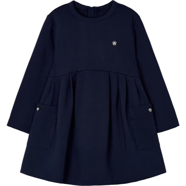 Girl's Roma Knit Dress, Navy