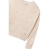 Girl Sequin Jumper, Beige - Sweaters - 2 - thumbnail