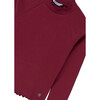 Girl Ribbed Turtleneck, Burgundy - Sweaters - 2 - thumbnail