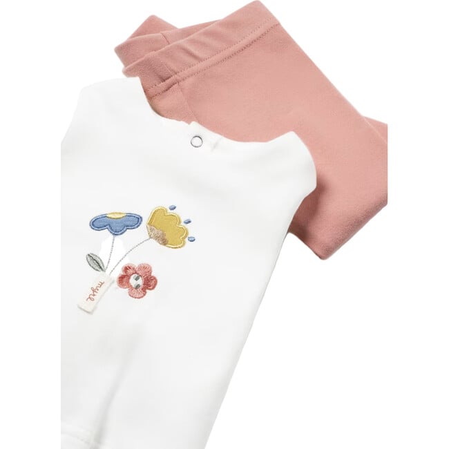 Newborn Girl 3 Piece Floral Set, Pink - Mixed Apparel Set - 3