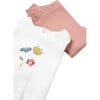 Newborn Girl 3 Piece Floral Set, Pink - Mixed Apparel Set - 3 - thumbnail