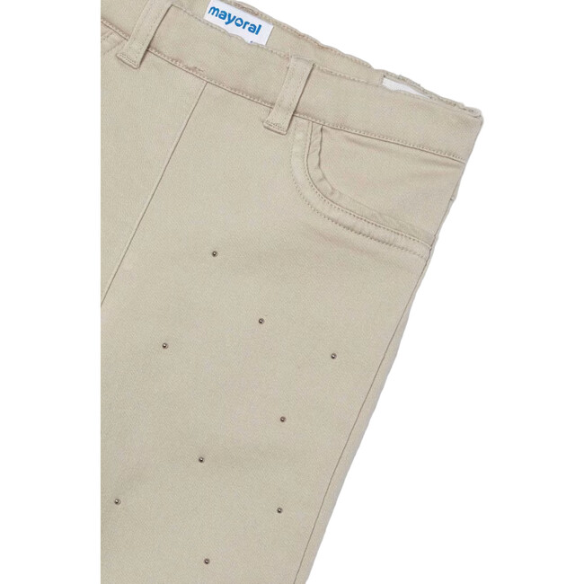 Girl Studded Trousers, Beige