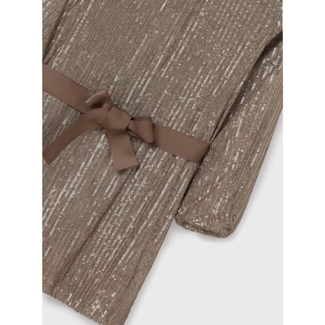 Girls' Sequin Dress, Brown - Dresses - 3