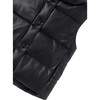 Girl Padded Vest, Black - Vests - 2 - thumbnail