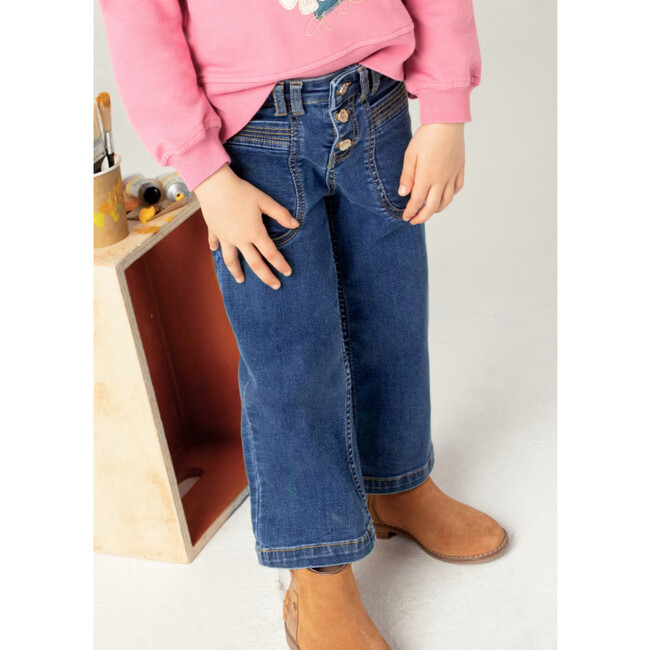 Girl's Flared Jeans, Blue - Jeans - 4
