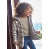 Girl's Fur Hooded Jacket, Pink - Jackets - 4 - thumbnail
