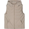 Padded Vest for Girls, Beige - Vests - 1 - thumbnail