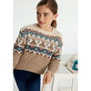 Girl Sweater, Beige - Sweaters - 4 - thumbnail