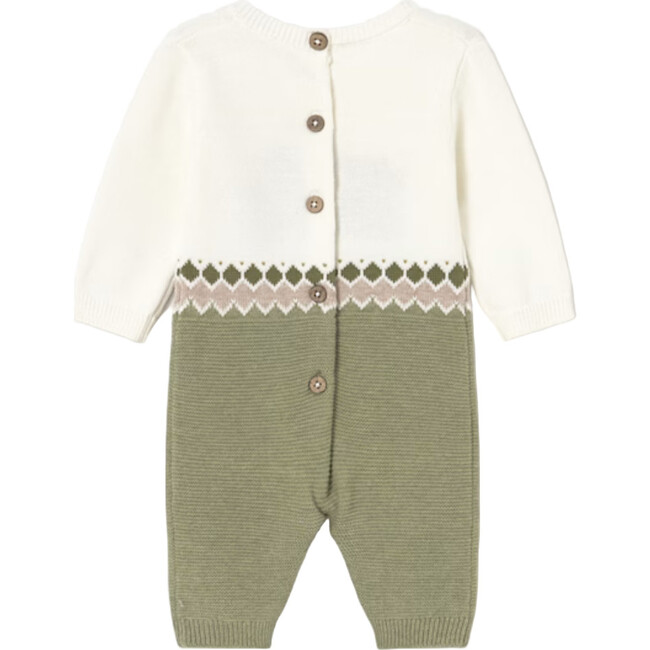 Newborn Knitted Romper, Green