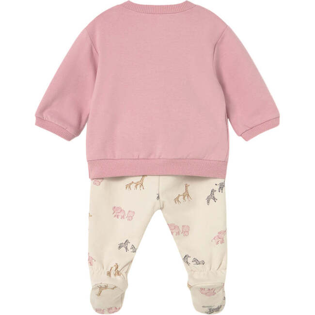 Newborn Girl Pants and Sweatshirt Set, Pink - Mixed Apparel Set - 2