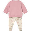 Newborn Girl Pants and Sweatshirt Set, Pink - Mixed Apparel Set - 2