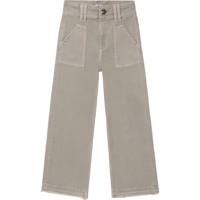Girl Flared Twill Pants, Grey