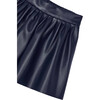 Girl Faux Leather Shorts, Navy - Shorts - 2