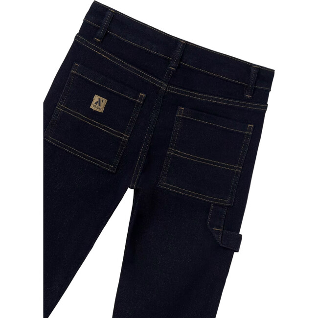 Straight Stitched Jeans For Boys, Navy - Jeans - 2