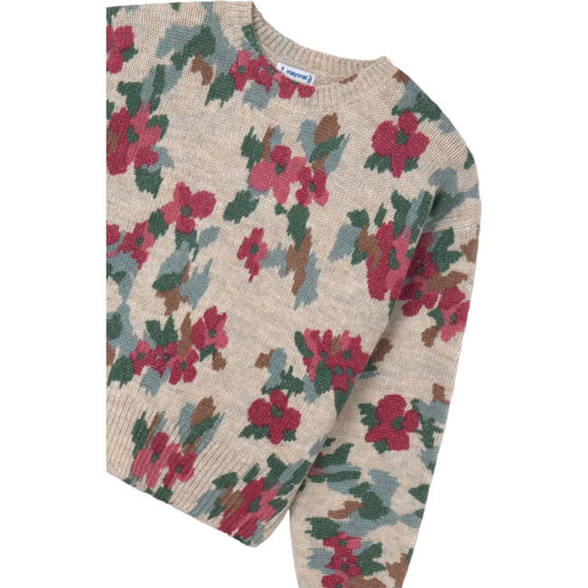 Girl Floral Print Sweater, Florals