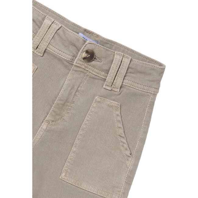 Girl Flared Twill Pants, Grey