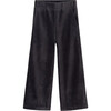 Girl Corduroy Flared Trousers, Black - Pants - 1 - thumbnail